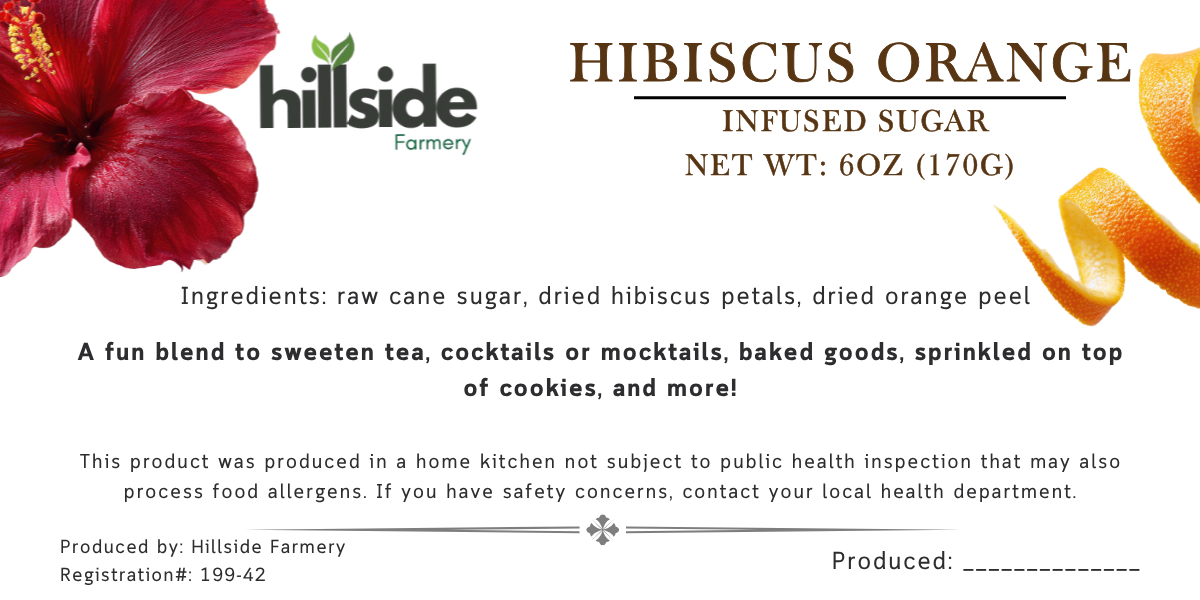 Hibiscus Orange Infused Sugar